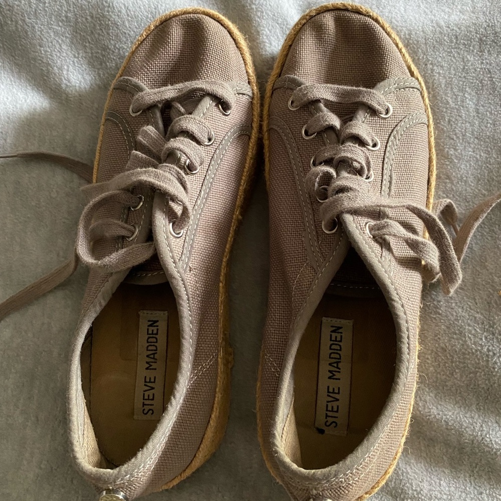 Grey platform Steven madden sneakers